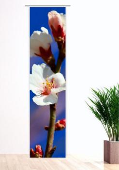 Flächenvorhang Meine Blüten white, Schiebevorhang, Schiebegardine, modern, 60 cm breit, 2,65 m hoch, 3 m hoch